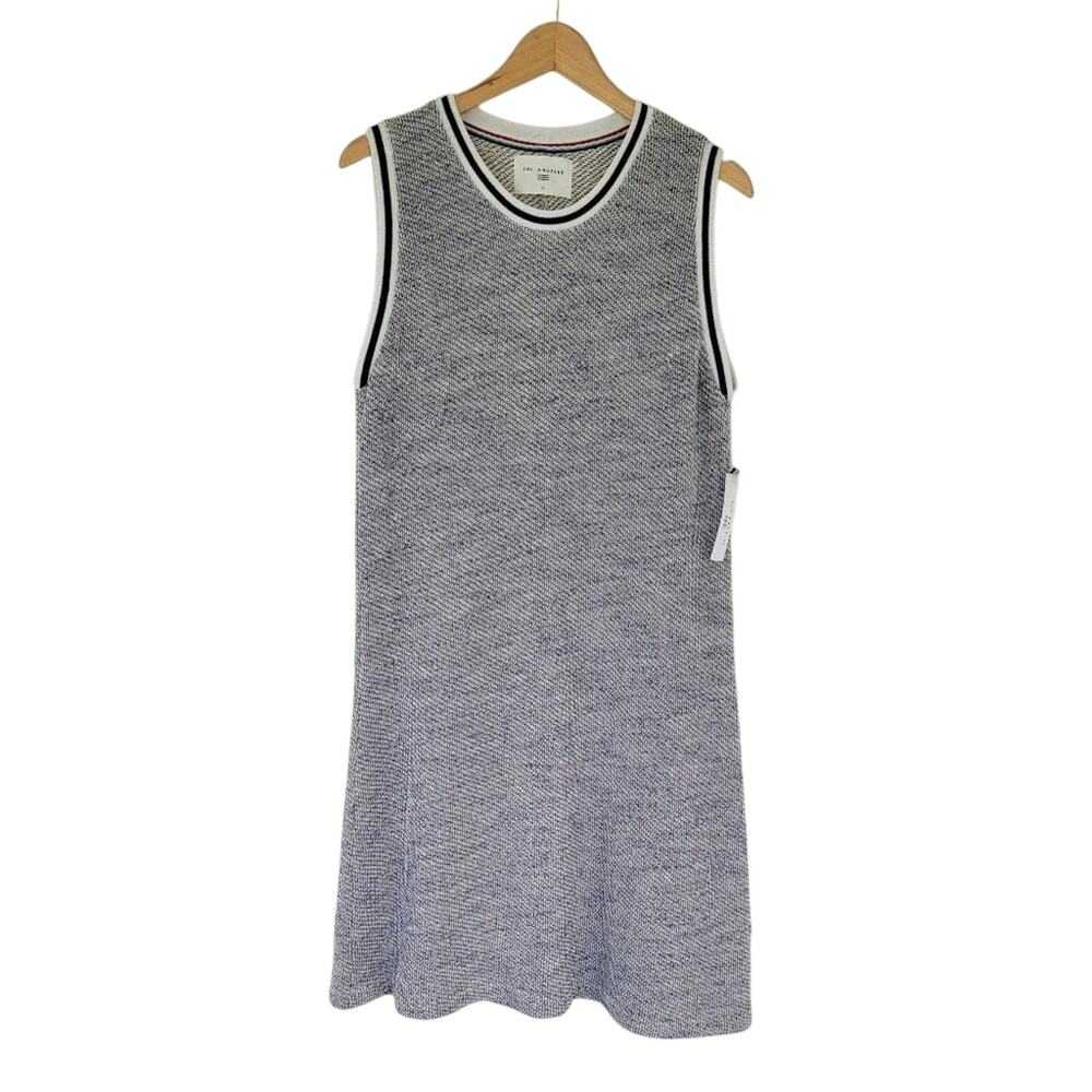 Sol Angeles Sporty Tank Dress Navy White Sleeveless Women Size XL Anthropologie